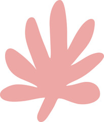 Playful Hand Cut Pink Leaf Motif