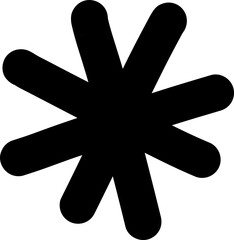 Bold Asterisk Symbol With Thick Arms