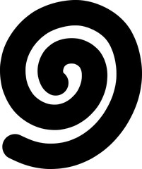 Doodle Style Spiral Swirl Curve