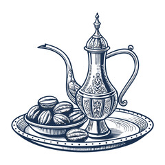 Create a bold vector illustration of a traditional Arabic Kufic calligraphy script.  Focus on strong, thick strokes and sharp lines.