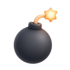 Animated Bomb with Star: a visually dynamic and engaging image of a cartoon bomb with a glowing star fuse against a background.