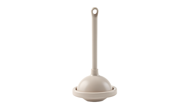 Toilet Plunger Tool on Dark Background for Plumbing Maintenance