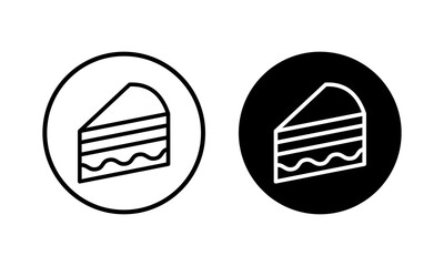 Cake icon vector illustration. Cake sign and symbol. Birthday cake icon