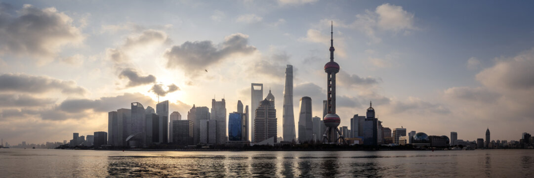 The Bund Shanghai Skyline China Sunrise