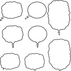 雲型のふきだしセット