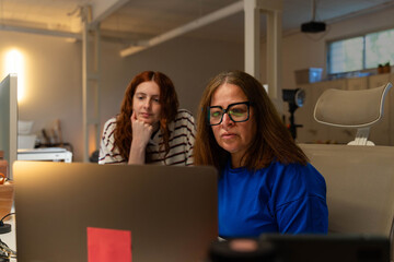 Focused Team working late 