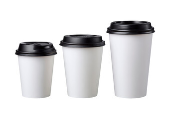 Various sizes of coffee cups