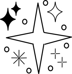 Black sparkling star 1