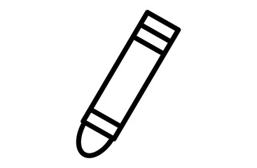 クレヨンアイコン – お絵かきや教育を表すシンプルな文具線画デザイン