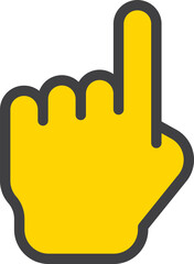 指差しをしているシンプルな手のアイコン