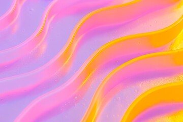 Obraz premium Abstract Wave Pattern Vibrant Pink and Orange Hues, Smooth Curves, Textured Background