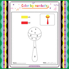 color by number coloring book for kids