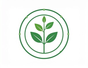Green plant logo design for agriculture and sustainable business growth