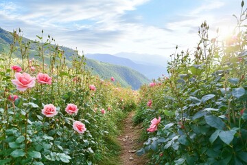 rose field