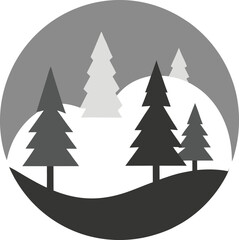 Obraz premium set of christmas trees
