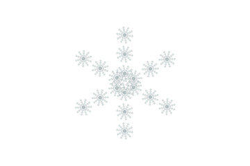 雪の結晶　グレー　グラフィック素材 