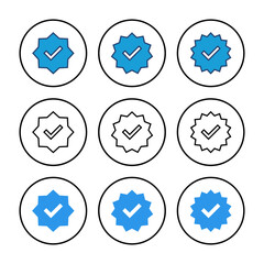 verified icon vector. verification check mark. approved icon