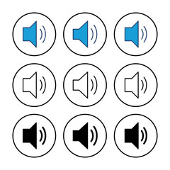Speaker icon vector. volume icon vector. loudspeaker icon vector. sound symbol