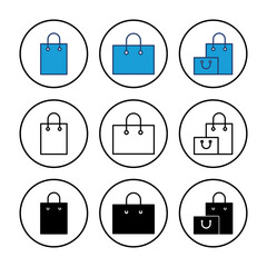 Shopping bag icon vector. shopping icon vector