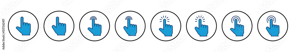 Aufkleber hand click icon vector. pointer icon vector. hand cursor icon vector