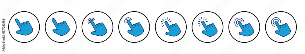 Poster hand cursor icon. cursor icon vector. hand cursor icon click