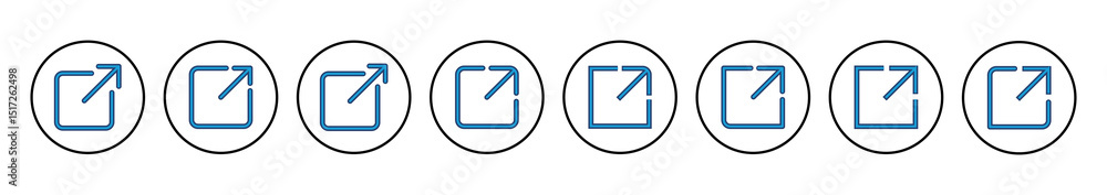 Aufkleber external link icon vector. link icon vector. hyperlink symbol