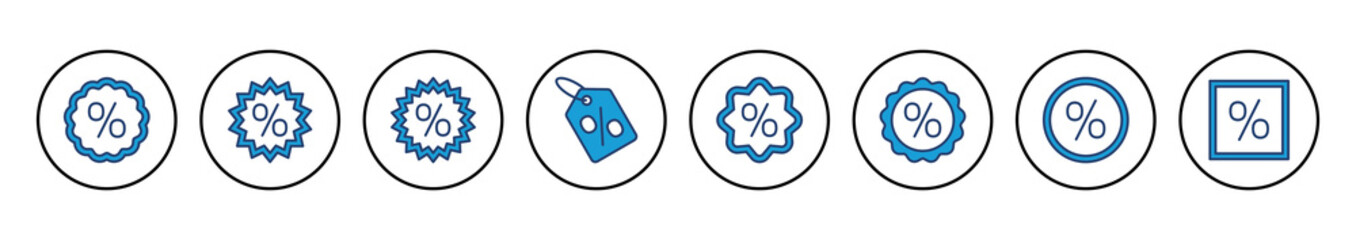 Discount icon vector. Discount tag icon.