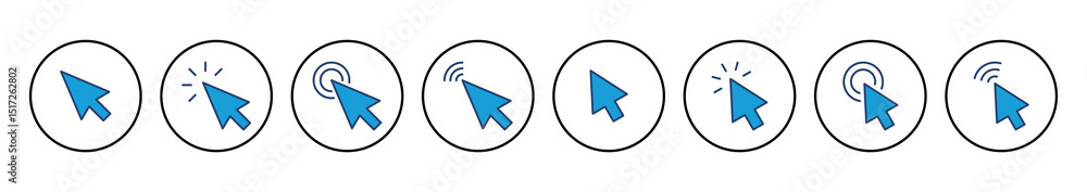 Poster click icon vector. pointer arrow icon. cursor icon vector
