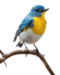 Fototapeta premium PNG Colorful bird perched branch