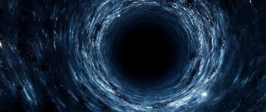 Anamorphic video Supermassive black hole, a black hole or wormhole into another galaxy in another universe