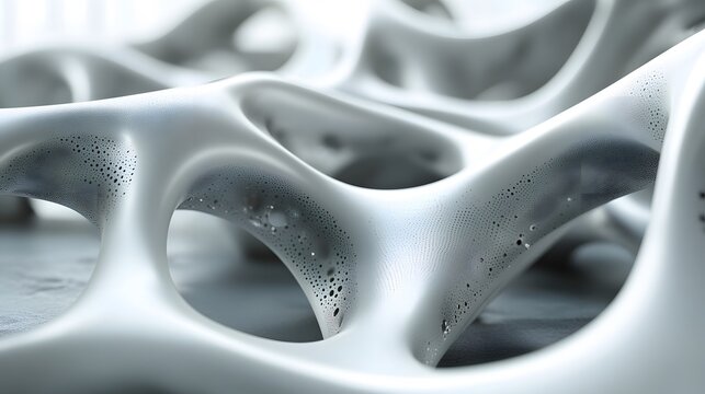 Intricate, organic architectural structure close-up.