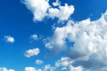 Blue sky with cirrus cloud. It's clearing day and good weather in the morning