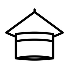 graduation hat line icon