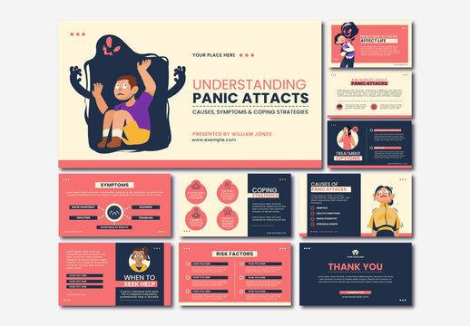 Colorful Panic Attack Disorder Causes Symptoms Coping Strategies Presentation
