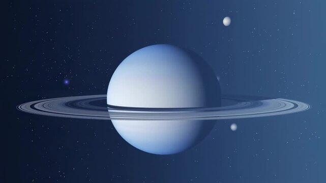 Planet Uranus, Solar System in Space