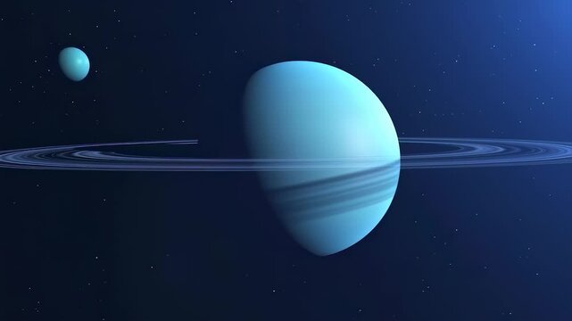 Planet Uranus, Solar System in Space