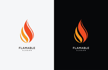 Abstract Fire icon Fire flame symbol. Bonfire silhouette logotype. Flames vector logo inspiration 