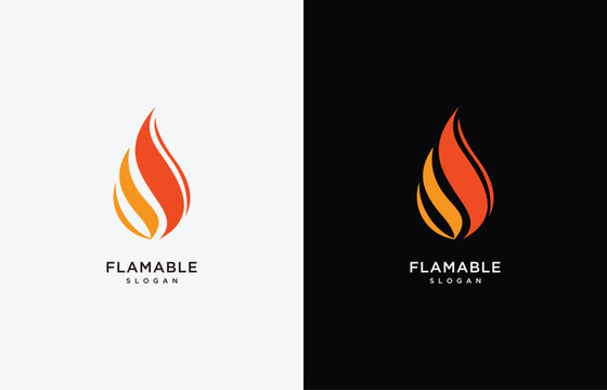 Abstract Fire icon Fire flame symbol. Bonfire silhouette logotype. Flames vector logo inspiration 