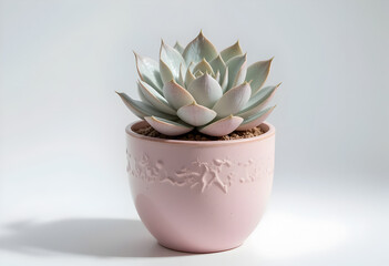 Succulent Plant in Pink Pot