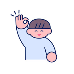 シンプルポップ/OKする男の子