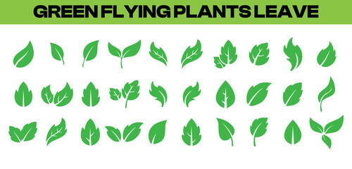 vector collection of green plants