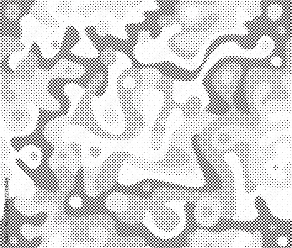 Aufkleber Abstract halftone background. Military camouflage effect dot seamless pattern texture. Dotted background as design element.