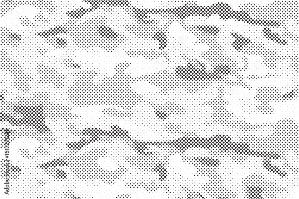Aufkleber Abstract halftone background. Military camouflage effect dot seamless pattern texture. Dotted background as design element.
