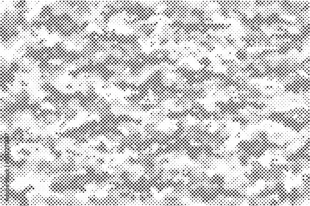 Poster Abstract halftone background. Military camouflage effect dot seamless pattern texture. Dotted background as design element.