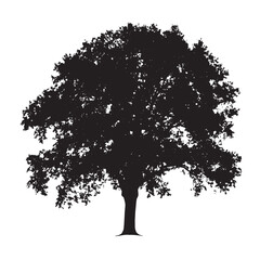 Fototapeta premium Whimsical Oak Tree Silhouette