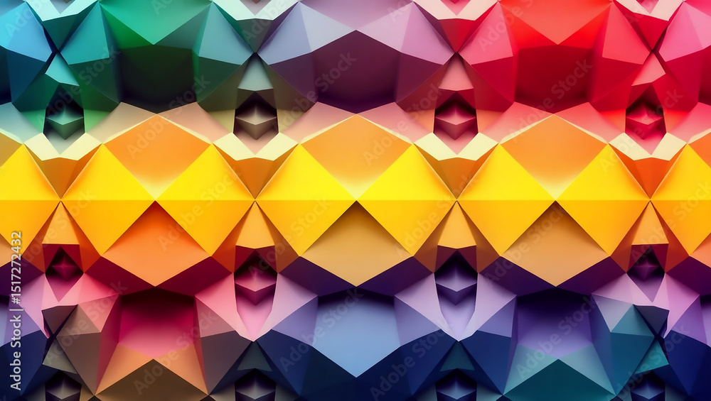 Aufkleber abstract colorful geometric background with a vibrant triangle pattern design