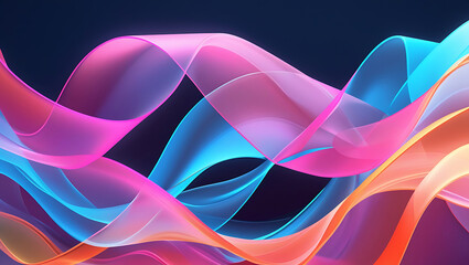 Fototapeta premium Abstract colorful wave background with vibrant hues