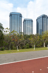 Obraz premium walkway in the modern city