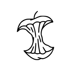 minimalist apple core icon