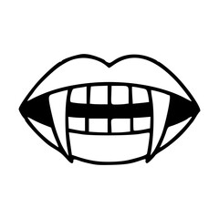Halloween spooky mouth clipart